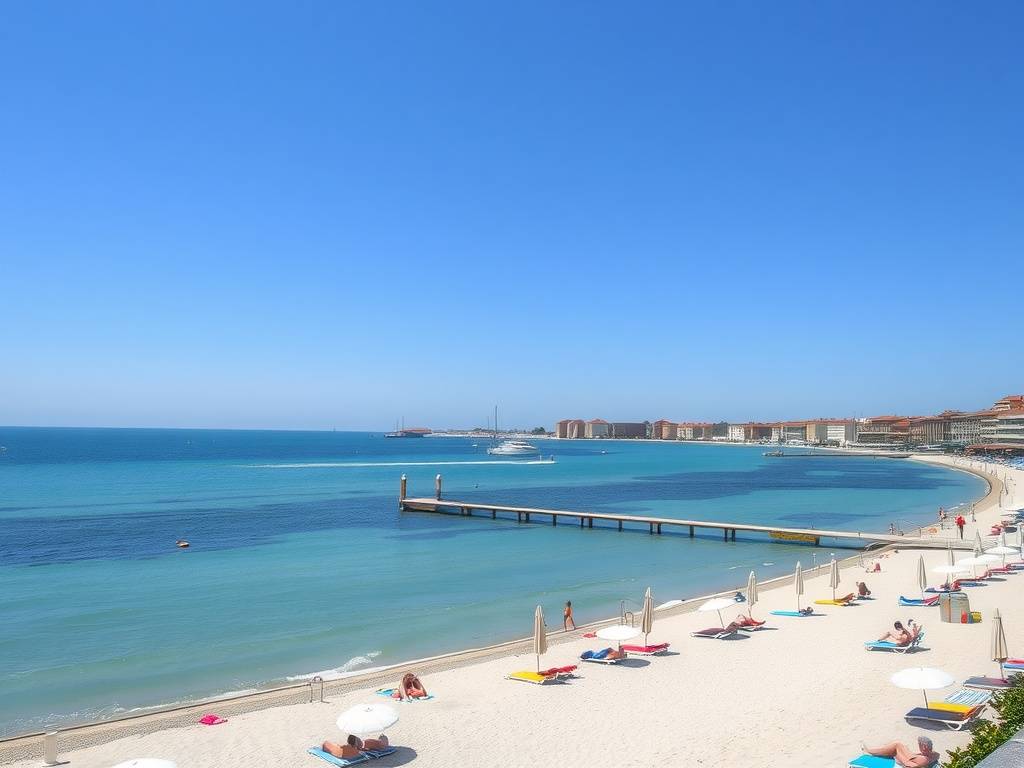 A serene beach scene at Lido di Venezia