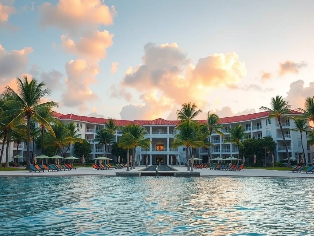 A luxurious resort on Paradise Island in the Bahamas